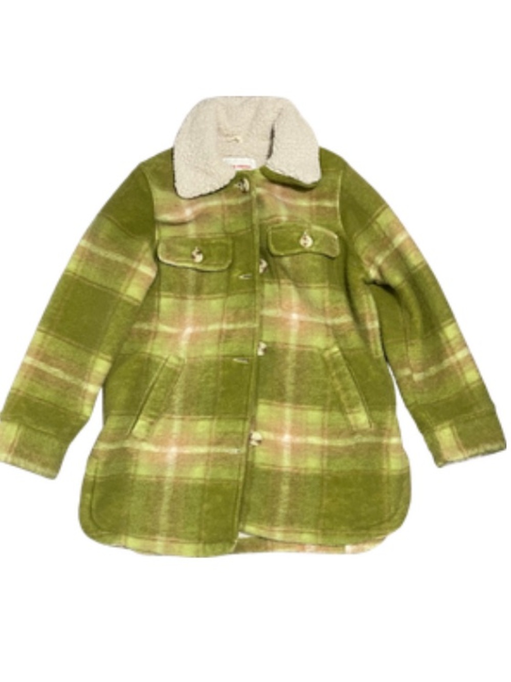 Green Checkered Winter Coat